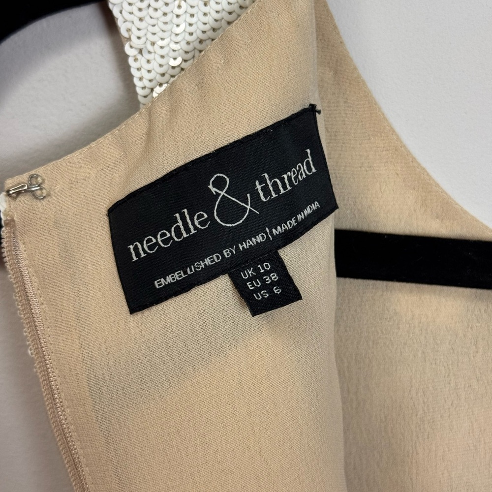 Needle & Thread Hand-Embellished Sequin Mini Dress | US 6 - Picture 6 of 8